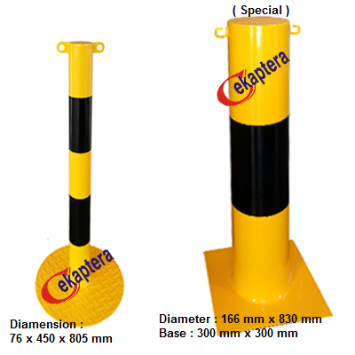 PORTABLE PARKING POLE + Steel Ring